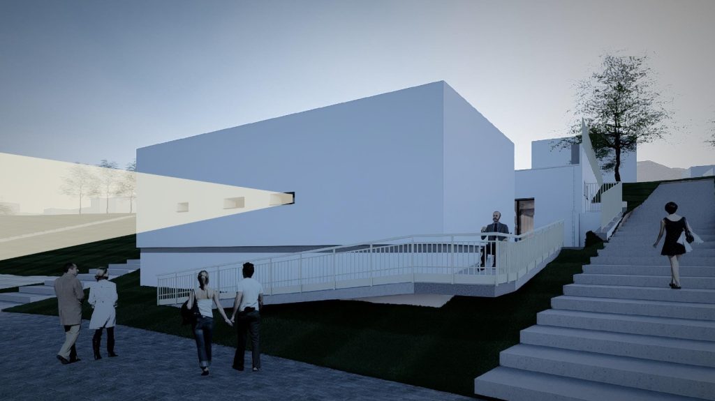 amfiteáter vizualizácia budova zvonka